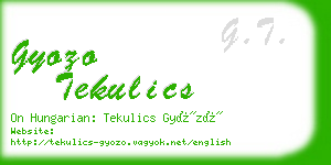 gyozo tekulics business card